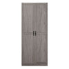 Hopkins Modern Freestanding Storage Closet with 7 Shelves in Grey