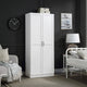 Hopkins Modern Freestanding Storage Closet with 7 Shelves in White MHC-2GLF-WH