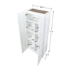 Hopkins Modern Freestanding Storage Closet with 7 Shelves in White MHC-2GLF-WH