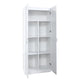 Hopkins Modern Freestanding Storage Closet with 7 Shelves in White MHC-2GLF-WH