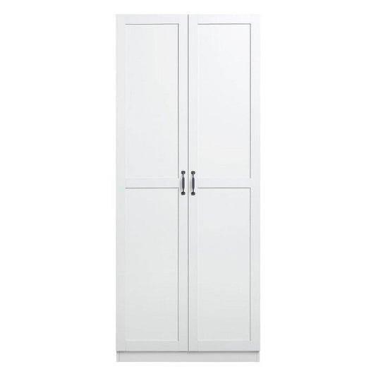 Hopkins Modern Freestanding Storage Closet with 7 Shelves in White