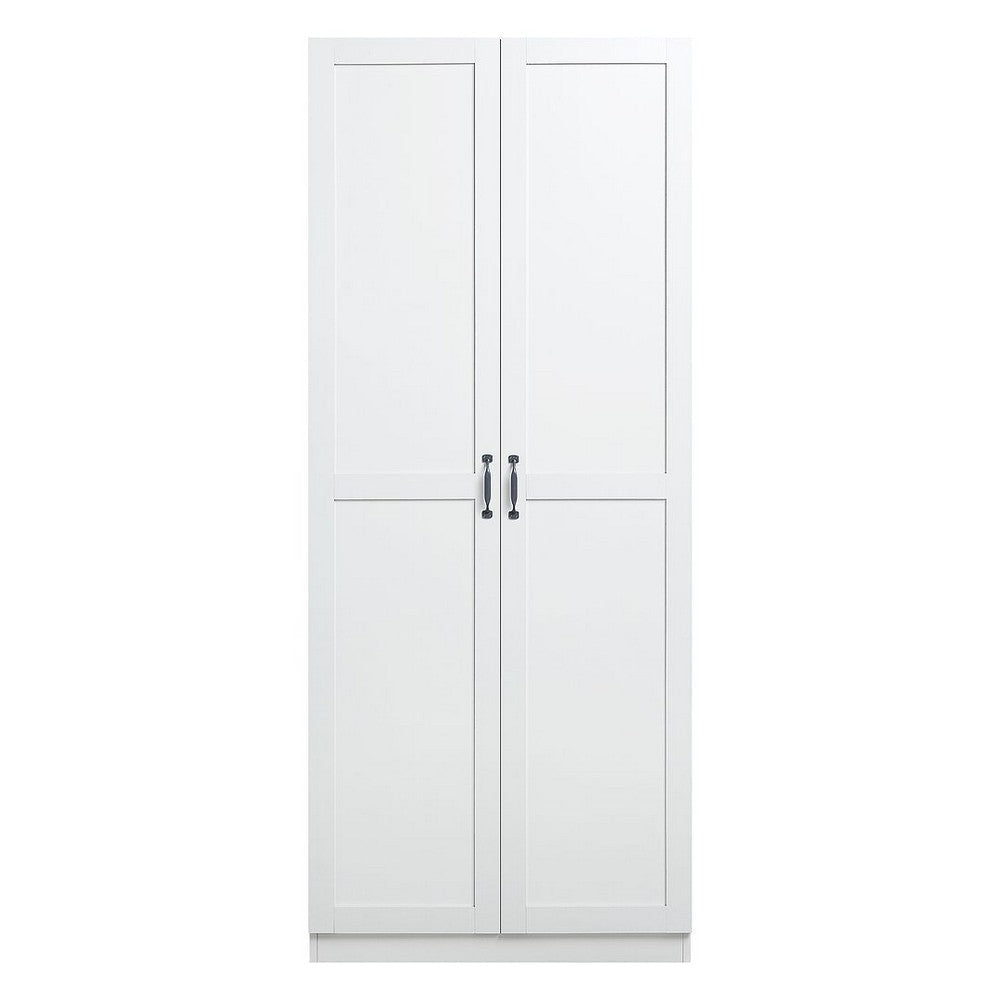 Hopkins Modern Freestanding Storage Closet with 7 Shelves in White