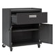 Fortress Textured Metal 31.5’’ Garage Mobile Cabinet with 1 Full Extension Drawer and 2 Adjustable Shelves in Charcoal Grey MHC-2GMCC-CH