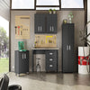 Fortress Textured Metal 31.5" Garage Mobile Cabinet with 1 Full Extension Drawer and 2 Adjustable Shelves in Charcoal Grey