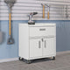 Fortress Textured Metal 31.5’’ Garage Mobile Cabinet with 1 Full Extension Drawer and 2 Adjustable Shelves in White MHC-2GMCC-WH