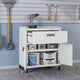 Fortress Textured Metal 31.5’’ Garage Mobile Cabinet with 1 Full Extension Drawer and 2 Adjustable Shelves in White MHC-2GMCC-WH