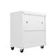Fortress Textured Metal 31.5’’ Garage Mobile Cabinet with 1 Full Extension Drawer and 2 Adjustable Shelves in White MHC-2GMCC-WH