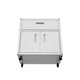 Fortress Textured Metal 31.5’’ Garage Mobile Cabinet with 1 Full Extension Drawer and 2 Adjustable Shelves in White MHC-2GMCC-WH