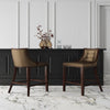 Fifth Avenue 45 in. Bronze and Walnut Beech Wood Bar Stool (Set of 3)