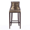 Fifth Avenue 45 in. Bronze and Walnut Beech Wood Bar Stool (Set of 3) MHC-3-BS007-BZ