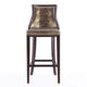 Fifth Avenue 45 in. Bronze and Walnut Beech Wood Bar Stool (Set of 3) MHC-3-BS007-BZ