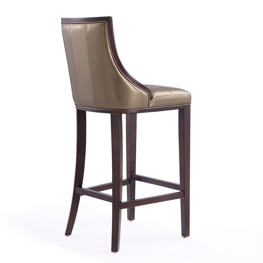 Fifth Avenue 45 in. Bronze and Walnut Beech Wood Bar Stool (Set of 3) MHC-3-BS007-BZ