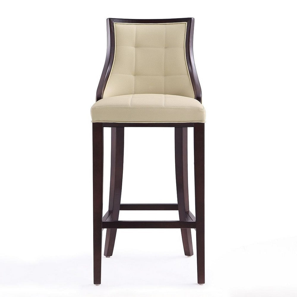 Fifth Avenue 45 in. Cream and Walnut Beech Wood Bar Stool (Set of 3) MHC-3-BS007-CR