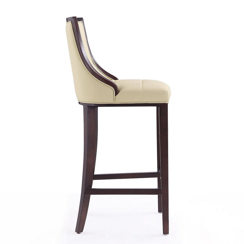 Fifth Avenue 45 in. Cream and Walnut Beech Wood Bar Stool (Set of 3) MHC-3-BS007-CR