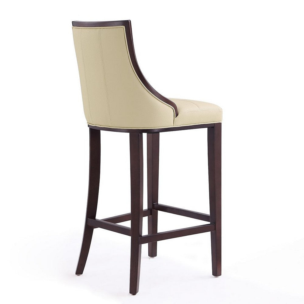 Fifth Avenue 45 in. Cream and Walnut Beech Wood Bar Stool (Set of 3) MHC-3-BS007-CR
