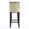 Fifth Avenue 45 in. Cream and Walnut Beech Wood Bar Stool (Set of 3) MHC-3-BS007-CR