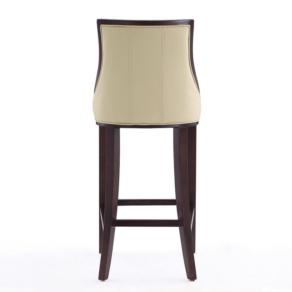 Fifth Avenue 45 in. Cream and Walnut Beech Wood Bar Stool (Set of 3) MHC-3-BS007-CR