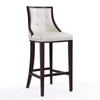 Fifth Avenue 45 in. Pearl White and Walnut Beech Wood Bar Stool (Set of 3) MHC-3-BS007-PW