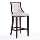 Fifth Avenue 45 in. Pearl White and Walnut Beech Wood Bar Stool (Set of 3) MHC-3-BS007-PW