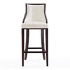 Fifth Avenue 45 in. Pearl White and Walnut Beech Wood Bar Stool (Set of 3) MHC-3-BS007-PW