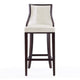 Fifth Avenue 45 in. Pearl White and Walnut Beech Wood Bar Stool (Set of 3) MHC-3-BS007-PW