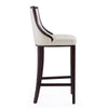 Fifth Avenue 45 in. Pearl White and Walnut Beech Wood Bar Stool (Set of 3) MHC-3-BS007-PW