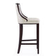 Fifth Avenue 45 in. Pearl White and Walnut Beech Wood Bar Stool (Set of 3) MHC-3-BS007-PW