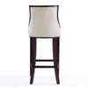 Fifth Avenue 45 in. Pearl White and Walnut Beech Wood Bar Stool (Set of 3) MHC-3-BS007-PW