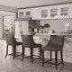 Emperor Faux Leather Barstool in Pebble Grey (Set of 3)