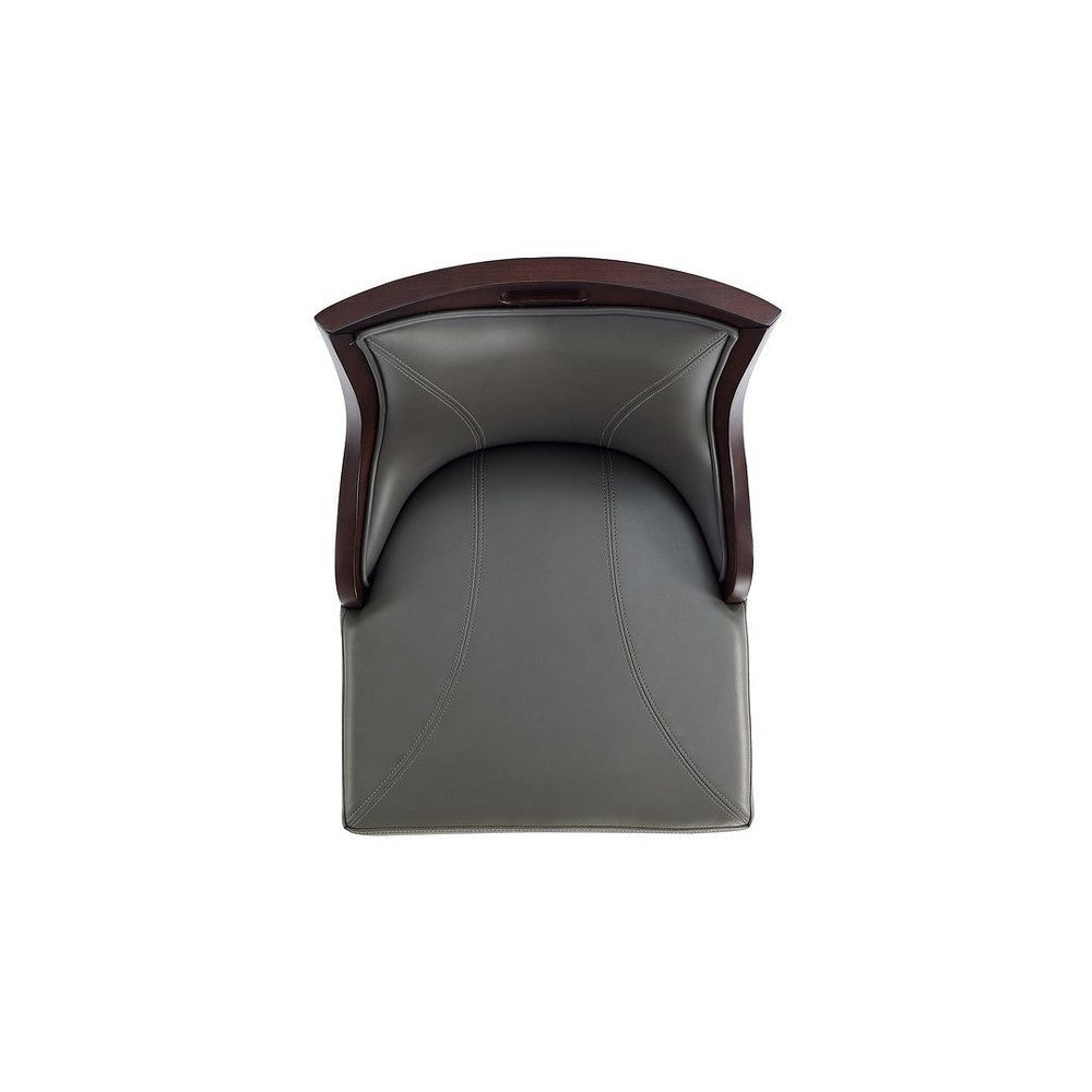 Emperor Faux Leather Barstool in Pebble Grey (Set of 3) MHC-3-BS008-PE