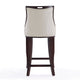 Emperor 41 in. Pearl White and Walnut Beech Wood Bar Stool (Set of 3) MHC-3-BS008-PW