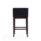 Kingsley 38 in. Black and Dark Walnut Beech Wood Barstool (Set of 3) MHC-3-BS012-BK