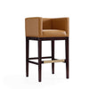 Kingsley 38 in. Camel and Dark Walnut Beech Wood Barstool (Set of 3) MHC-3-BS012-CL