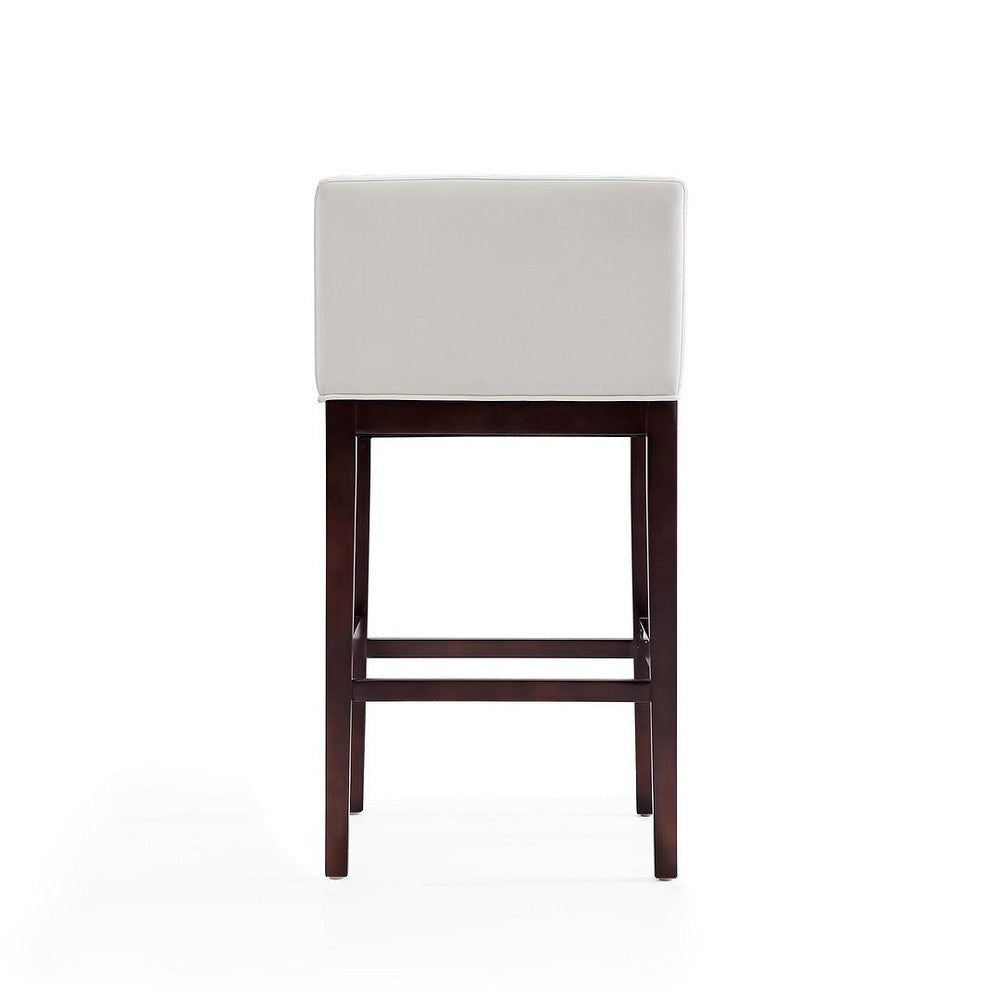Kingsley 38 in. Ivory and Dark Walnut Beech Wood Barstool (Set of 3) MHC-3-BS012-IV