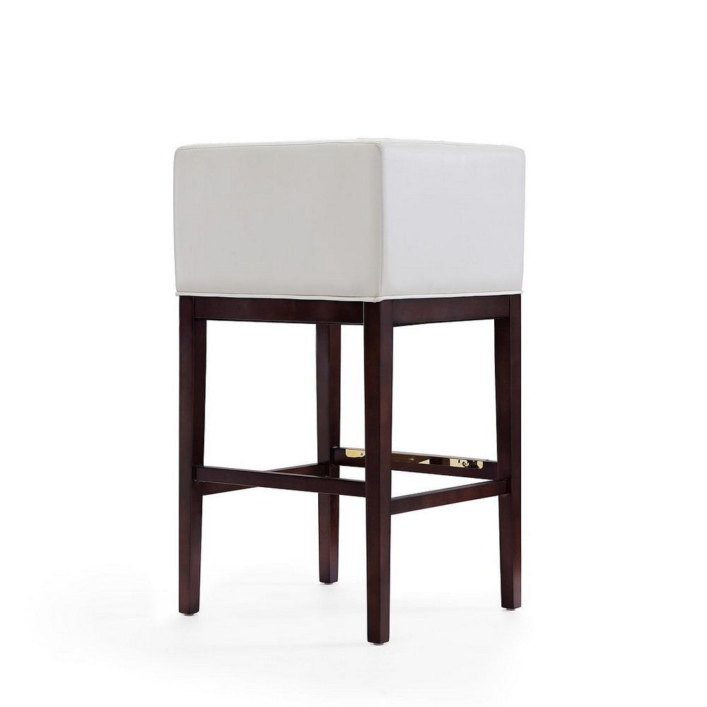 Kingsley 38 in. Ivory and Dark Walnut Beech Wood Barstool (Set of 3) MHC-3-BS012-IV