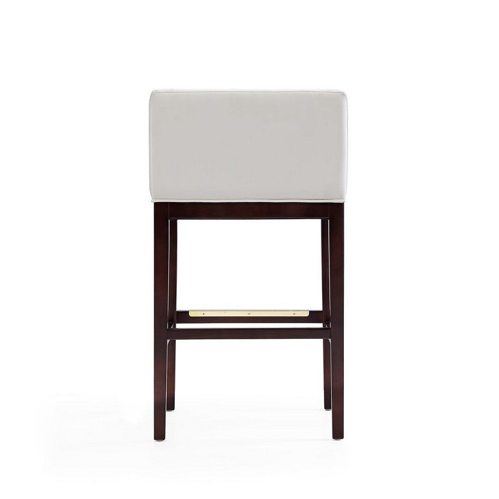 Kingsley 38 in. Ivory and Dark Walnut Beech Wood Barstool (Set of 3) MHC-3-BS012-IV