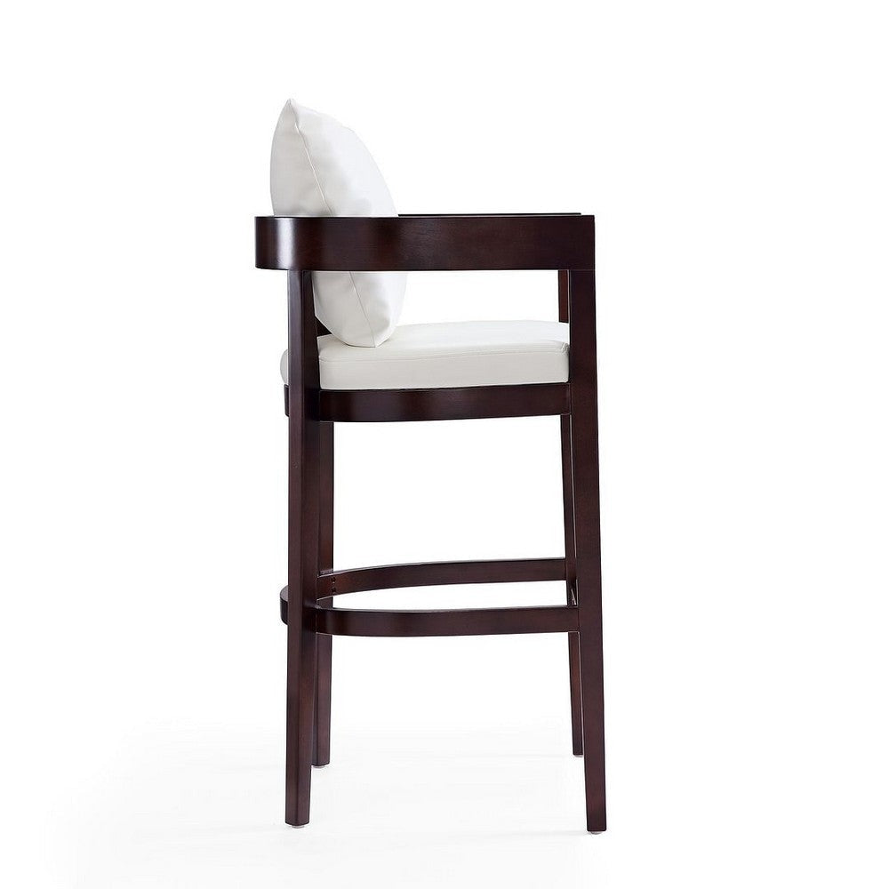 Ritz 38 in. Ivory and Dark Walnut Beech Wood Barstool (Set of 3) MHC-3-BS013-IV