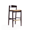 Klismos 40.75 in. Camel and Dark Walnut Beech Wood Barstool (Set of 3) MHC-3-BS014-CL