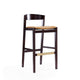 Klismos 40.75 in. Camel and Dark Walnut Beech Wood Barstool (Set of 3) MHC-3-BS014-CL