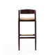 Klismos 40.75 in. Camel and Dark Walnut Beech Wood Barstool (Set of 3) MHC-3-BS014-CL