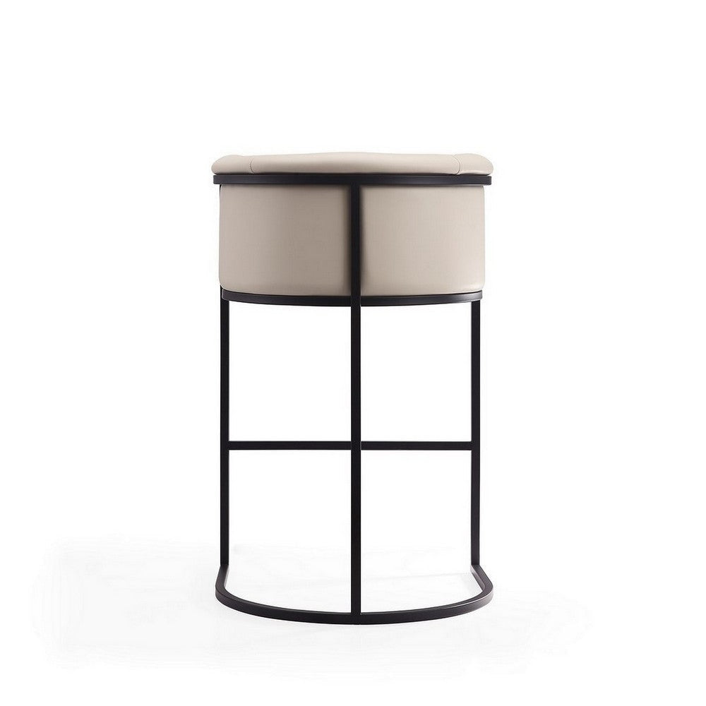 Cosmopolitan 37.8 in. Cream and Black Metal Barstool (Set of 3) MHC-3-BS015-CR
