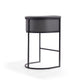 Cosmopolitan 37.8 in. Grey and Black Metal Barstool (Set of 3) MHC-3-BS015-GY