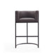 Cosmopolitan 37.8 in. Pebble and Black Metal Barstool (Set of 3) MHC-3-BS015-PE