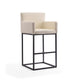 Ambassador 42 in. Cream and Black Metal Barstool (Set of 3) MHC-3-BS017-CR