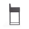 Ambassador 42 in. Grey and Black Metal Barstool (Set of 3) MHC-3-BS017-GY
