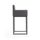 Ambassador 42 in. Grey and Black Metal Barstool (Set of 3) MHC-3-BS017-GY
