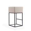 Embassy 38 in. Cream and Black Metal Barstool (Set of 3) MHC-3-BS018-CR