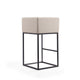 Embassy 38 in. Cream and Black Metal Barstool (Set of 3) MHC-3-BS018-CR