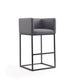 Embassy 38 in. Grey and Black Metal Barstool (Set of 3) MHC-3-BS018-GY