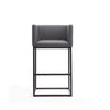 Embassy 38 in. Grey and Black Metal Barstool (Set of 3) MHC-3-BS018-GY
